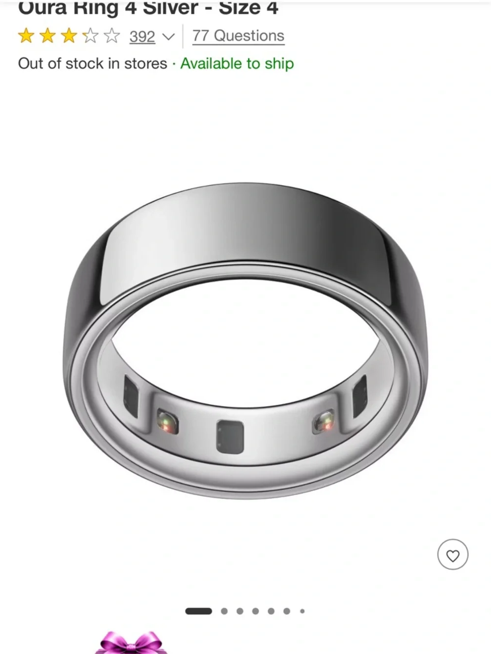 Oura Smart Ring Gen 4 in Silver — Sleek Wellness Ring